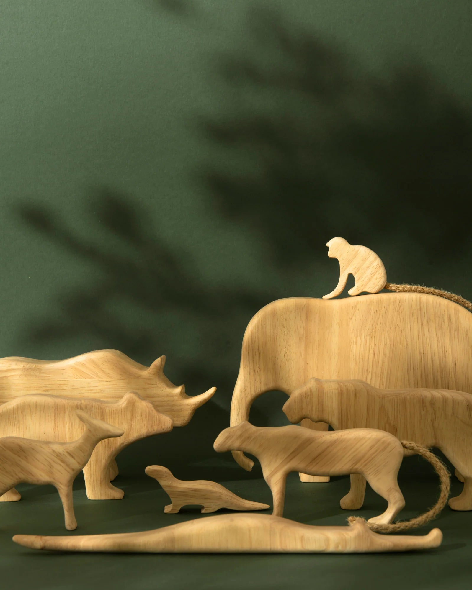 Wooden Animals from the Jungles of India - Full Set